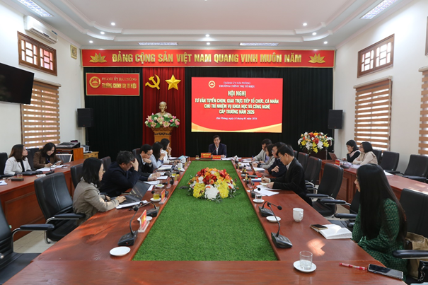 Hội nghị tư vấn tuyển chọn, giao trực tiếp tổ chức, cá nhân chủ trì nhiệm vụ khoa học và công nghệ cấp trường năm 2026